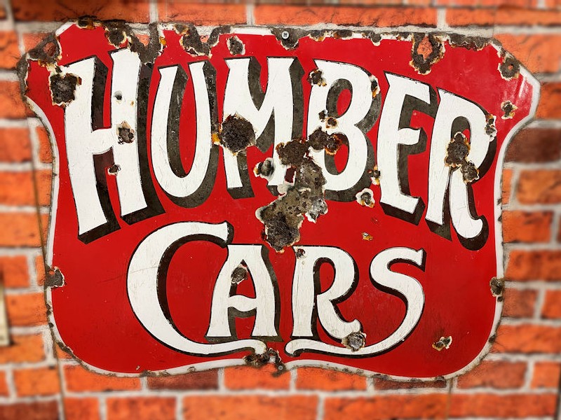 Rare early Humber Cars enamel sign