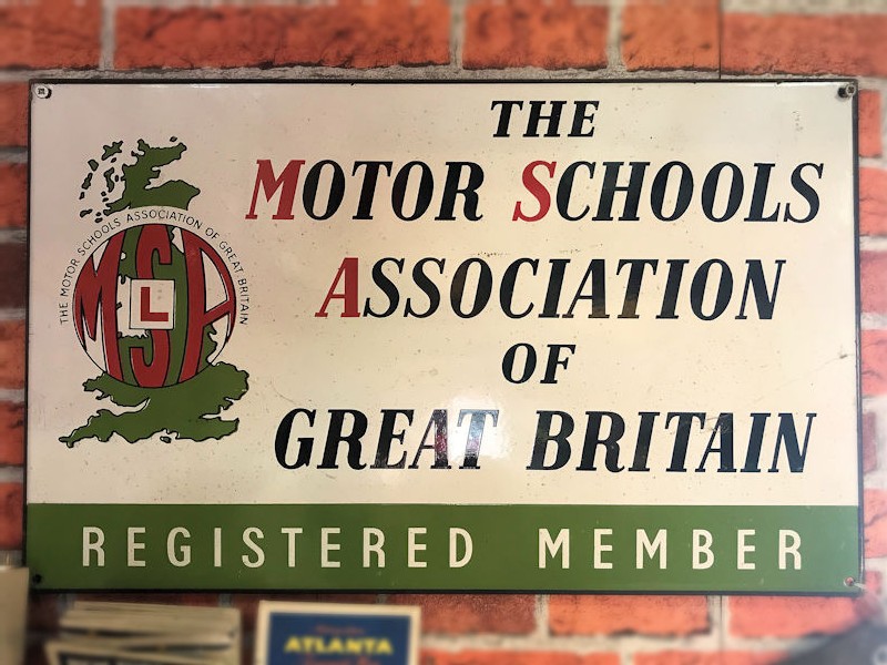 Original The Motor Schools Association of Great Britain enamel porcelain sign