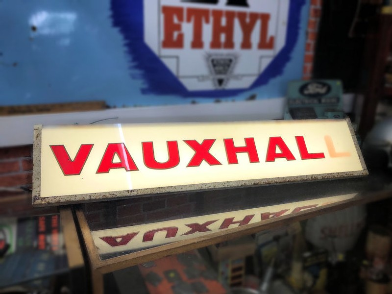 Original Vauxhall dealership lightbox