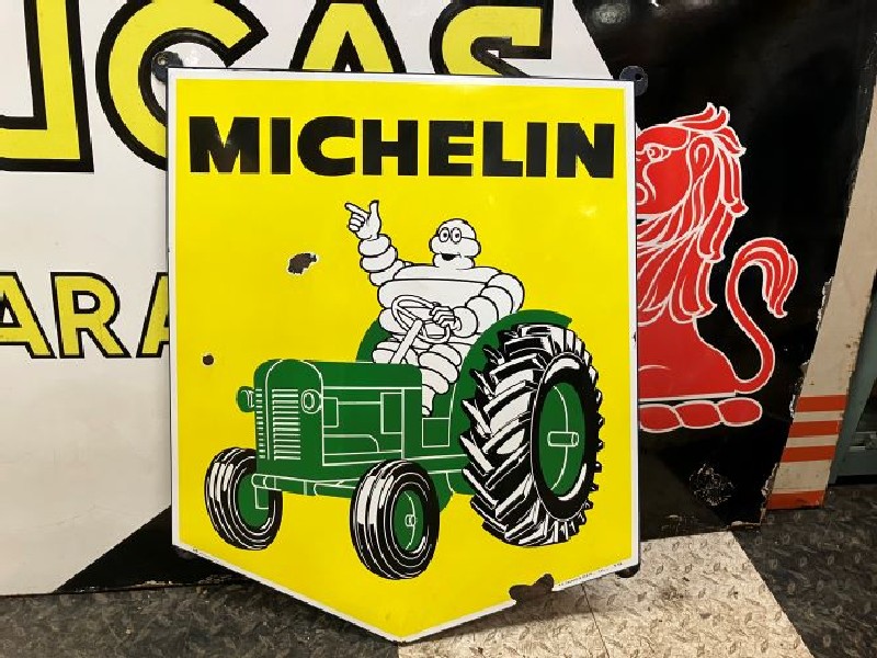 Michelin tractor tyre advertising enamel sign