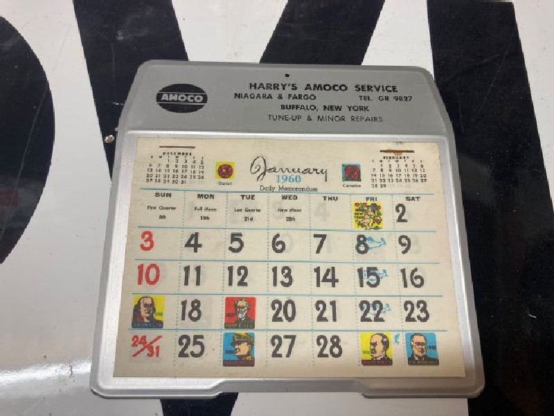 1960 Amoco service station calendar