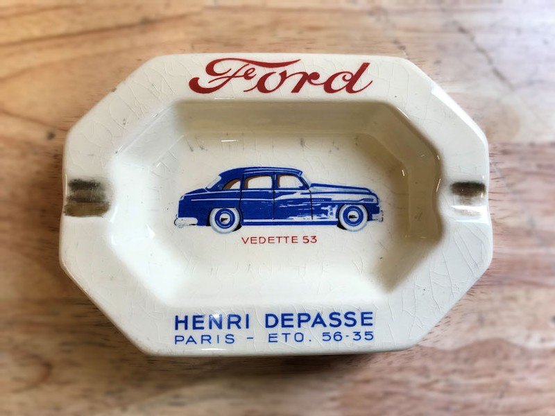 Original porcelain Ford ashtray