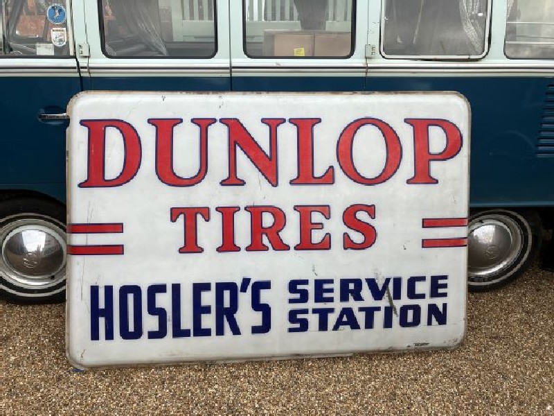 Early plastic Dunlop service station sign