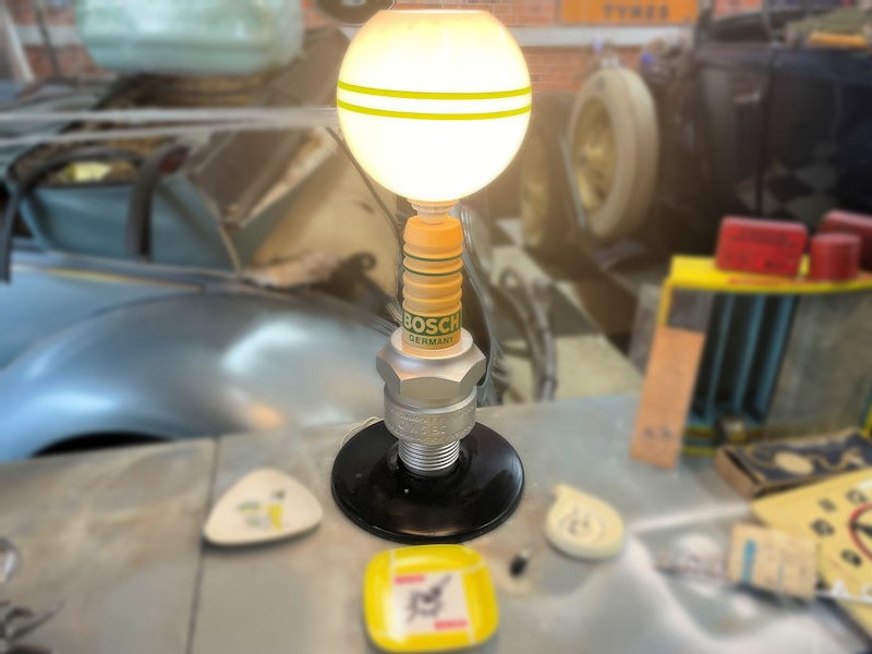 Original Bosch spark plug lamp and shade