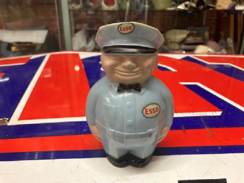 Vintage Esso man money bank from the 1950s