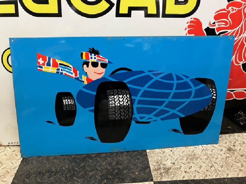 Kleber tyres racing car tin sign