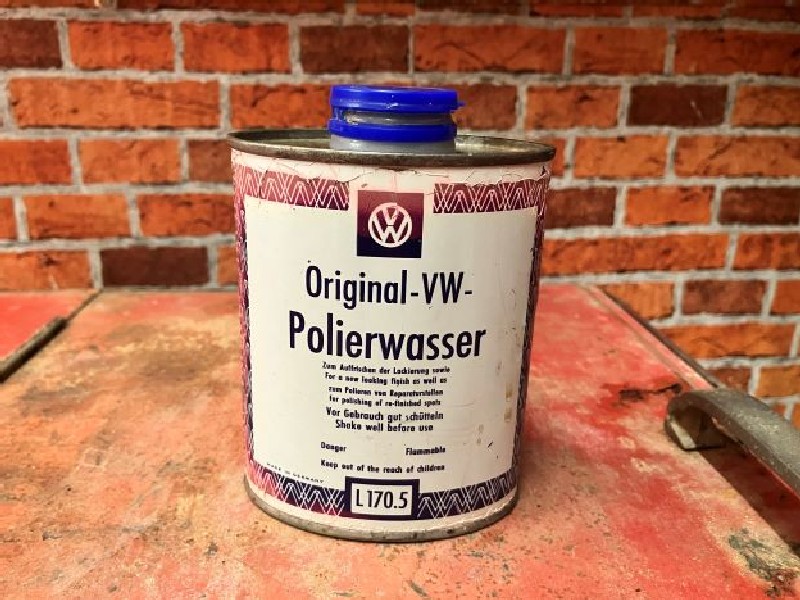 Original Volkswagen Polierwasser tin