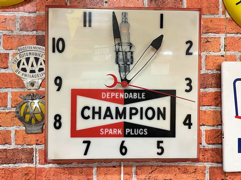 Original 1960s Champion dealership clock